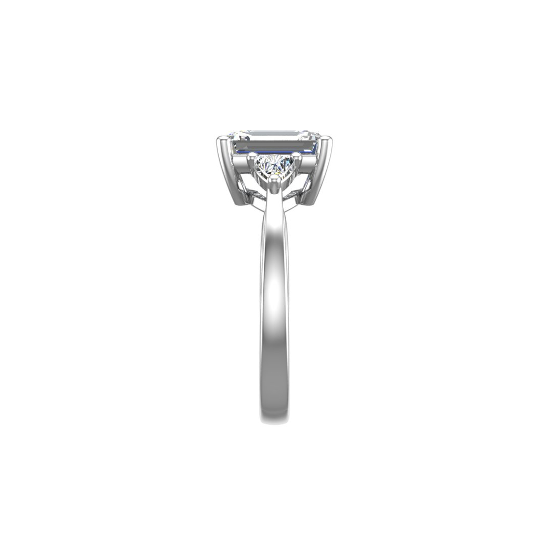 Vanessa Emerald Three-Stone Engagement ring